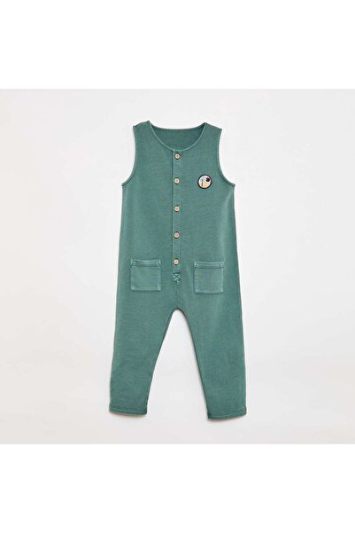 KIABI Sleeveless Long Jumpsuit GREEN