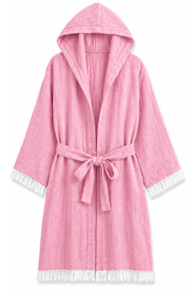 AQUATOLIA Muslin Plain Pattern Bathrobe for Beach, Sauna, Spa, Bath Use.