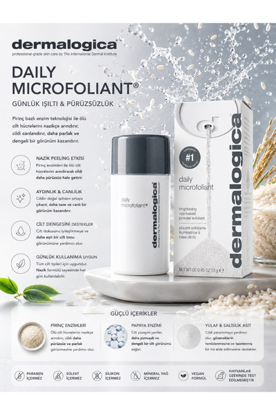Dermalogica Daily Microfoliant Pirinç Bazlı Cilt Yenileyici, Yüz Temizleyici ...
