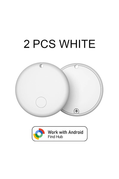 Choice3 2PCS WHITE Smart GPS Tracker Works With google find my device tracker...