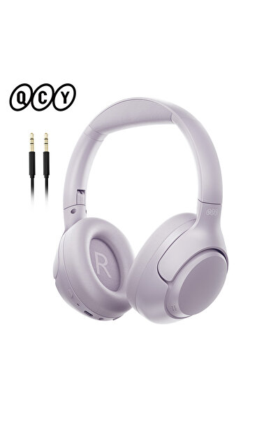 Choice سماعات رأس QCY H3-Purple لاسلكية بتقنية البلوتوث 5.4 مع خاصية إلغاء ال...