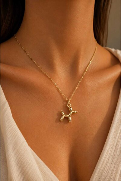 Uno Di Famiglia Dog-Shaped Pendant, Minimalist Necklace