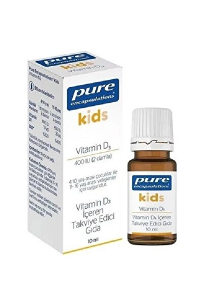 Pure Encapsulations Kids Vitamin D3 400 Damla 10 ml