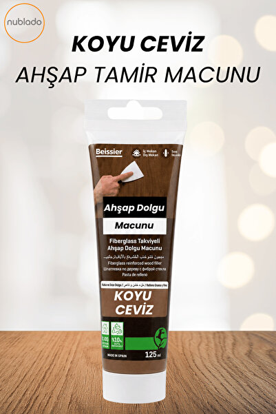 NUBLADO Koyu Ceviz Renk Ahşap Parke Tamir Macunu Mobilya Masa Dolgu Çatlak Çi...