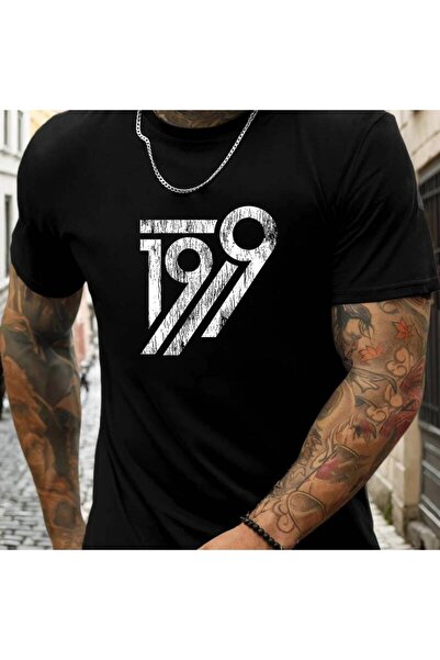 Astogria13 Men's 1979 Pattern Summer Casual Round Neck Short T-Shirt