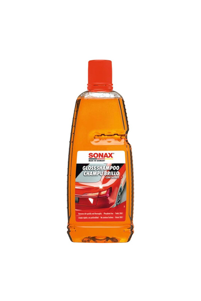Sonax Gloss Shampoo Concentrate 1L Car Wash Soap, High-Foam, Wax Safe, Streak...