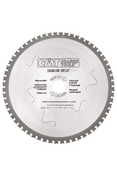 CMT Disc de ferăstrău pentru tăiere metal și oțel 254x30mm 60 dinți 226.060.10M