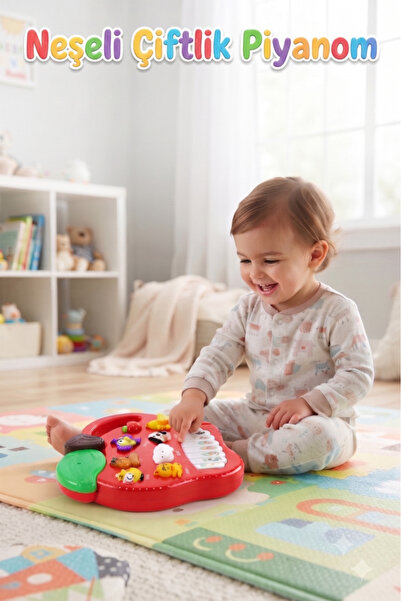 Tıfıl Toys Neşeli Çiftlik Piyanom: Eğitici Ses ve Müzikli Hayvanları Tanıyalı...