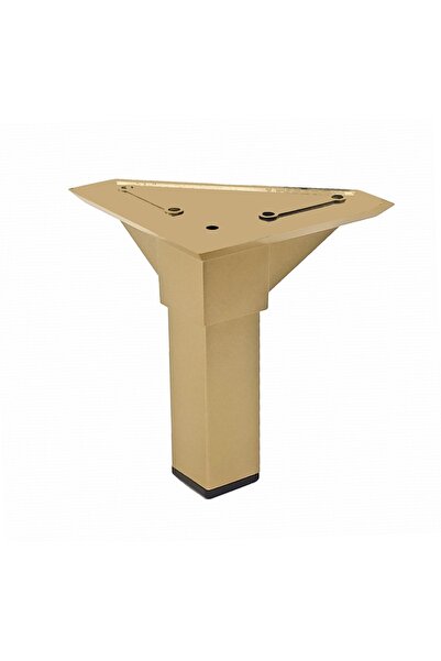 OEM Picior mobilier H100 mm, baza patrata, auriu mat