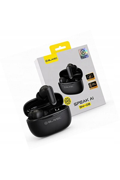 Blavec Căști traducătoare negre TWS BW-08 cu AI pentru Motorola Moto G67