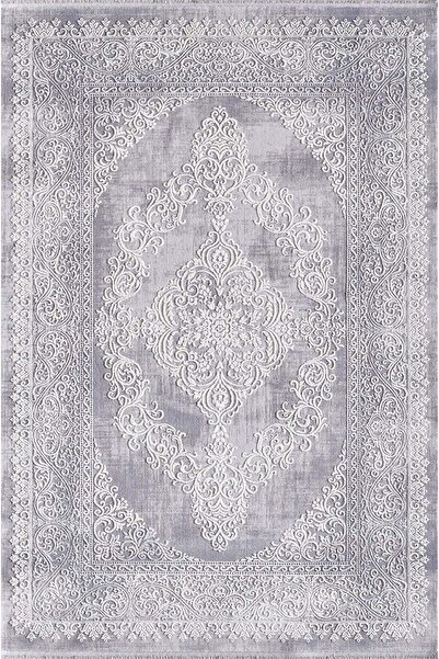Artemis Halı Özel Seri D28 05860D Gri Özel Ölçü Modern Klasik Salon Halısı 80...