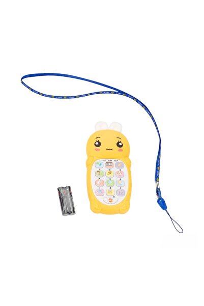Virtual Trend Telefon de Jucărie Interactiv pentru Copii, Model Iepuras, Funcții Educative și Muzicale,2-5 Ani, Plastic,Galben, Virtual Trend®