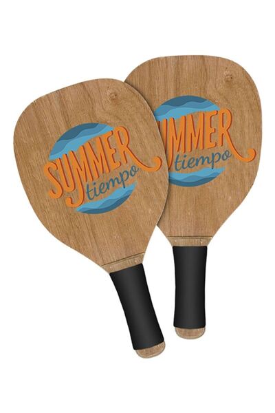 Summertiempo Ξύλινες Ρακέτες Παραλίας 40x22x1.2εκ.