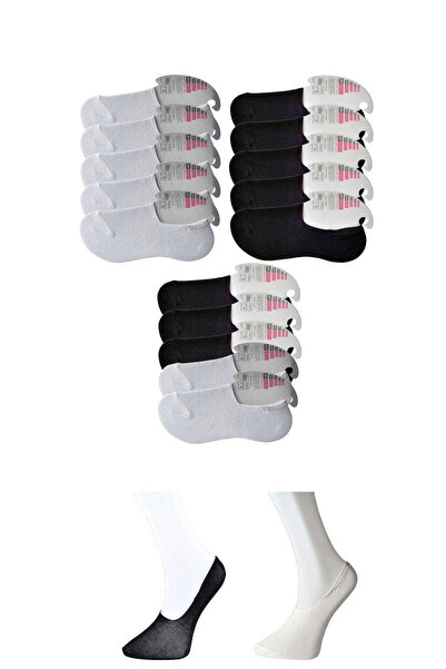 mtm My The Mall Clothing Black and White Women's Ballerina Socks 15 Pairs