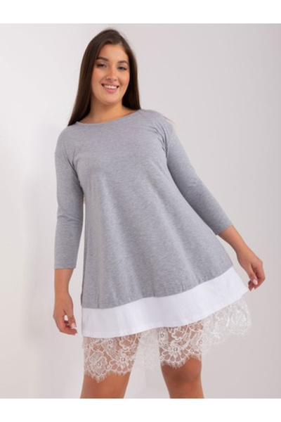 LILYROSE Rochie Dama, Lily Rose, Bumbac, Rochie dreapta, Gri, model EM-SK-HS-...