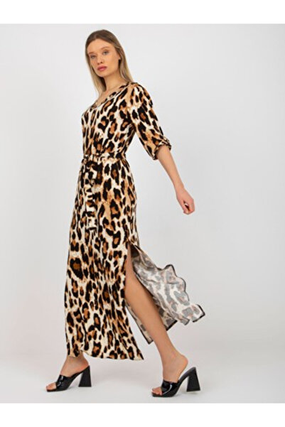 LAKERTA Rochie Dama, LAKERTA, Viscoza, Rochie asimetrica, Bej, model LK-SK-50...