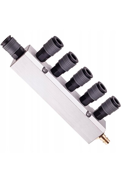 TC Technic Distribuitor de aer pneumatic, colector cu 6 racorduri rapide, din...