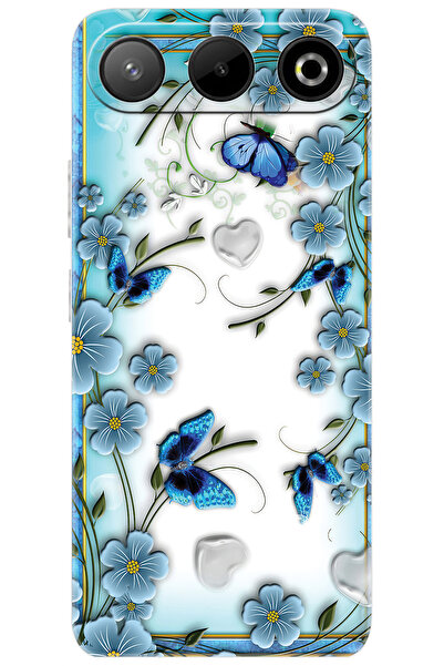 General Mobile GM 26 5G (G905) Uyumlu Kılıf Desen Baskılı Silikon Çiçek ve Ke...