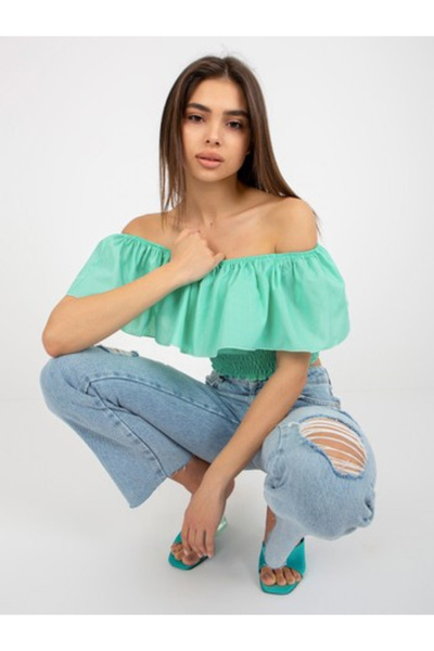 LAKERTA Top Dama, LAKERTA, Bumbac, Fara maneci, Menta, model LK-TP-508609.37