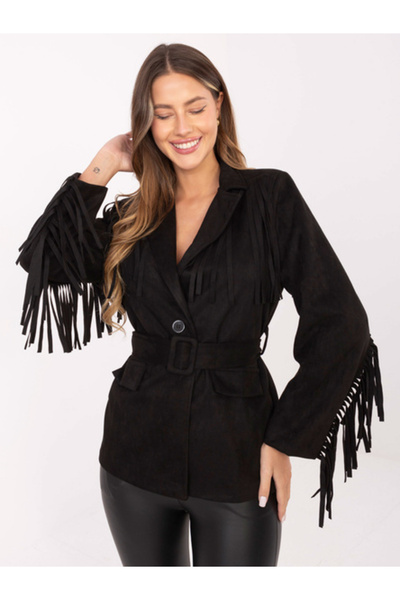 rue parıs Palton Dama, RUE PARIS, Poliester, Maneca lunga, Negru, model IT-57...