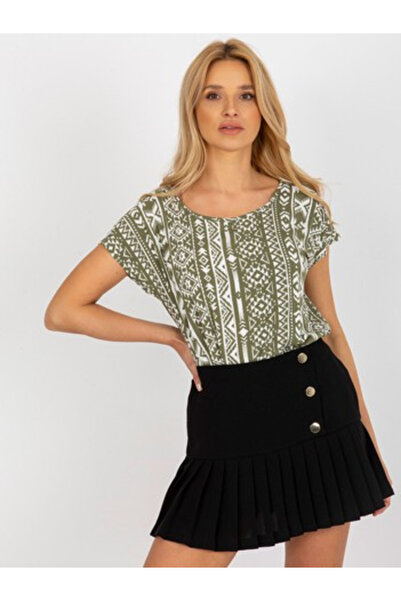 Sublevel Bluza Dama, Sublevel, Viscoza, Maneca scurta, Khaki, model D73771R10...