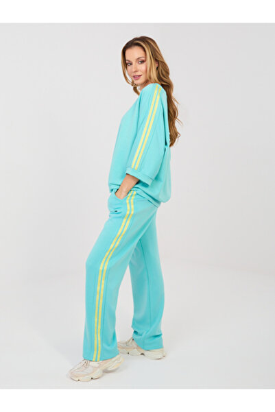 rue parıs Women's Suit, RUE PARIS, Polyester, Turquoise, model IT-KM22215.78