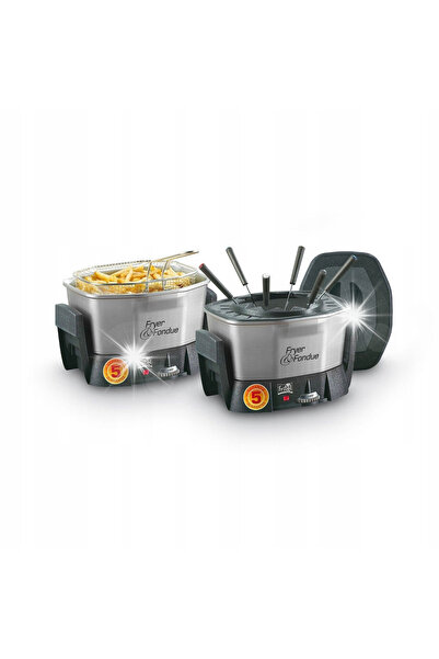 Fritel Friteuză tradițională FF 1400, putere de gătit 1400W, vas de 1,5L, arg...