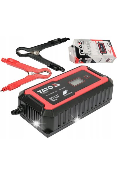 yato Încărcător electronic cu intrare 6V/2A, 12V/10A și afișaj LCD