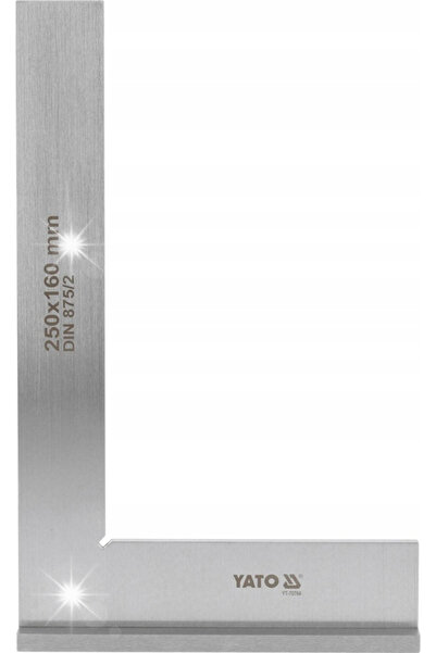 yato Echer de tâmplărie 90 °   Placă plată din oțel 250x160mm DIN 875/II cu a...