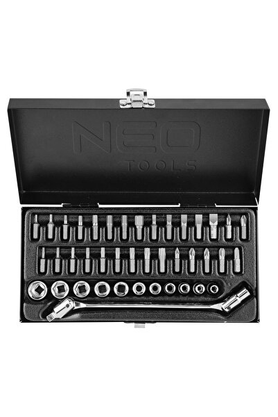 NEO Tools Set de chei tubulare 1/4 ", set complet 41 piese, biți NEO 08-603