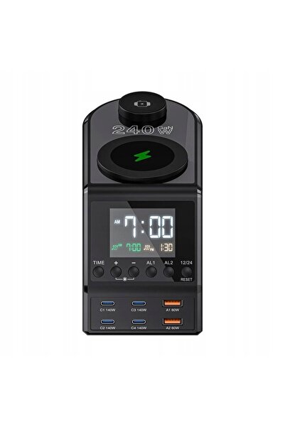 BlitzWolf BW-FW10 Încărcător cu alarmă USB-A USB-C 240W pentru telefon și laptop