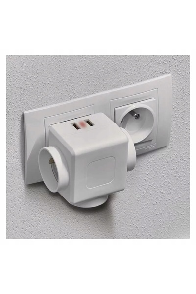 Emoshayoga Priză electrică, splitter USB Emos P0024U