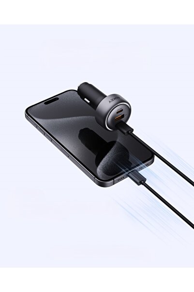 NO BRAND Încărcător auto rapid AUKEY CC-P1 Pathfinder 66W 2x USB-C 1x USB-A