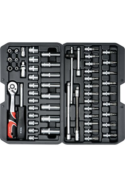 yato Set de chei tubulare 1/4'' 56 piese YT-1450-1