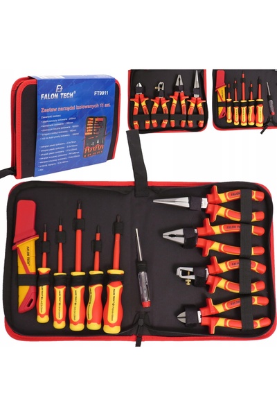 Falon Tech Set de scule electrice izolate, șurubelnițe, extractor de cabluri,...