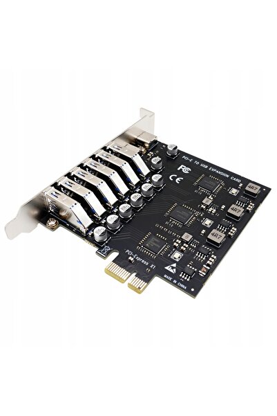 NO BRAND Placă adaptor pentru calculator PCI PCIe 1X la 8x USB (6A+2C) 5Gbps ...