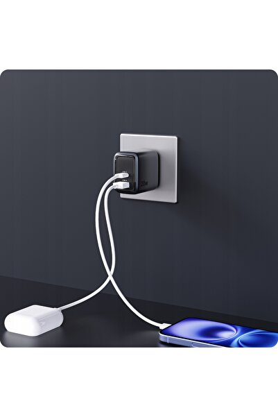 VOOMY Charge M635 - Încărcător 35W 2 în 1 USB-C și USB-A Albastru Spațial