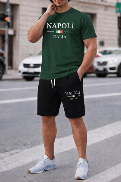 SILATU Unisex Napoli Printed Shorts T-Shirt Set