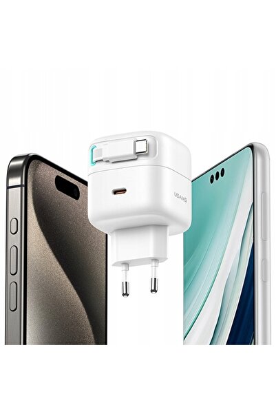 Usams ÎNCĂRCĂTOR DE REȚEA US-CC202 USB-C + CABLU USB-C PD QC 35W ALB