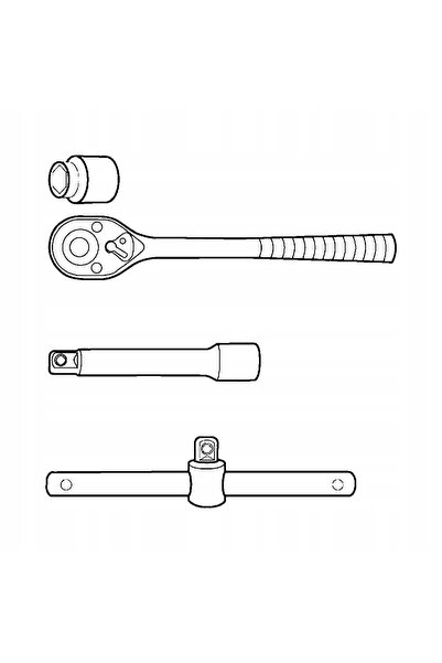 topex Set de chei tubulare 3/4 ", 20 de piese