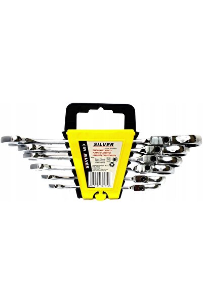 SilverTools Set de chei fixe cu clichet, 8-19, 6 bucăți