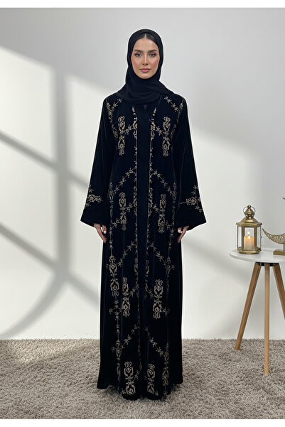 Nukhbaa Luxurious velvet abaya-845