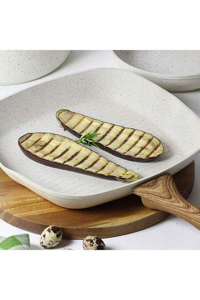 Ambition Tigaie grill Nature 28x28 cm Aluminiu Soft Touch Inducție