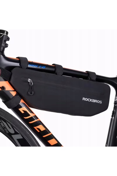 ROCKBROS Geantă de bicicletă pentru cadru, geantă de șa, geantă impermeabilă ...