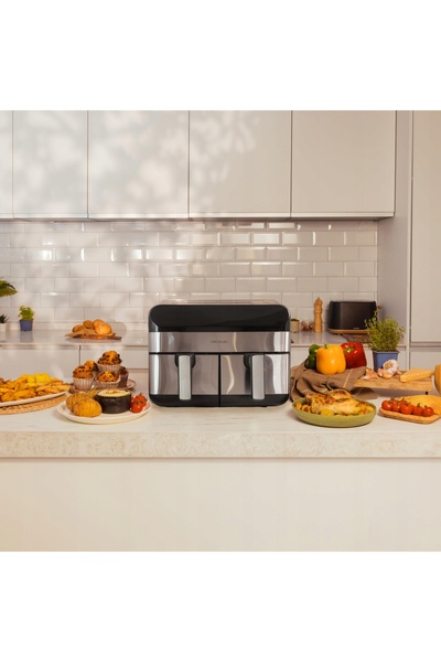 CECOTEC Friteuză fără ulei Cecofry Advance 9000 Inox cu două compartimente
