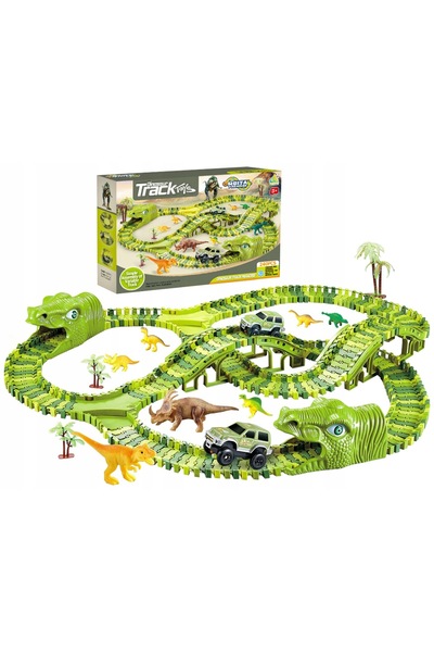 Care Life Circuit de Mașini de Curse Parc de Dinozauri Construcție Modulară 2...