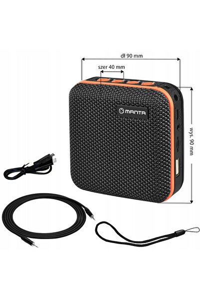 MANTA Difuzor Bluetooth Portabil Fără Fir cu Radio SPK01GO MP3 USB FM