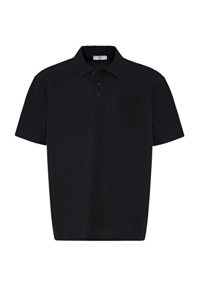 SÜVARİ Büyük Beden Polo Yaka Waffle Erkek T-Shirt Sts1014000004