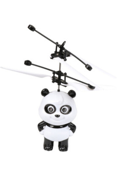 Toybox Flying Panda Infrared Sensor Induction Helicopter for Kids, White
