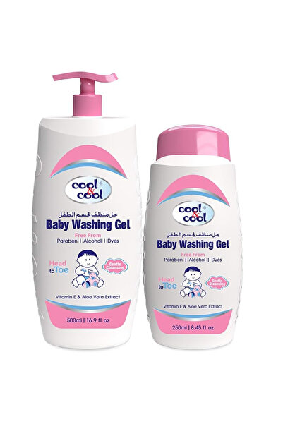 COOL & COOL Baby Washing Gel- 500ML + 250ML - Head to Toe Baby Bath, Dye Free...